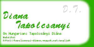 diana tapolcsanyi business card